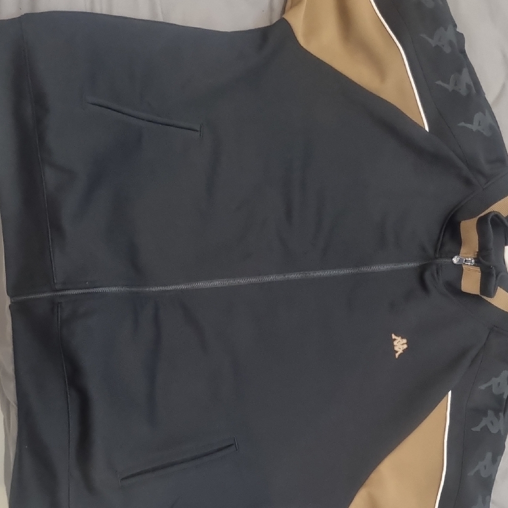 Kappa Black and Brown Zip-Up Jacket